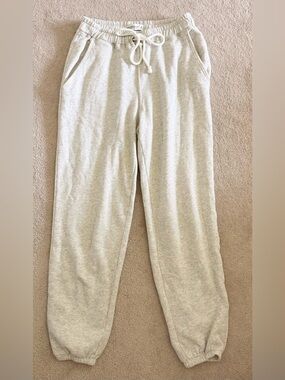 Abercrombie & Fitch Light Gray Drawstring Sweatpants
